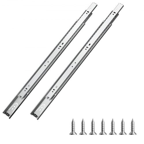 Schubladenschienen, 50,8 cm (20 Zoll), 10 Paar Vollauszugsschienen mit Kugellager, Tragkraft 45 kg (100 lb), robuste seitliche Montageschienen für Kommodenschubladen, Schubladenschienen für die Küchenreparatur (DIY-Austausch)