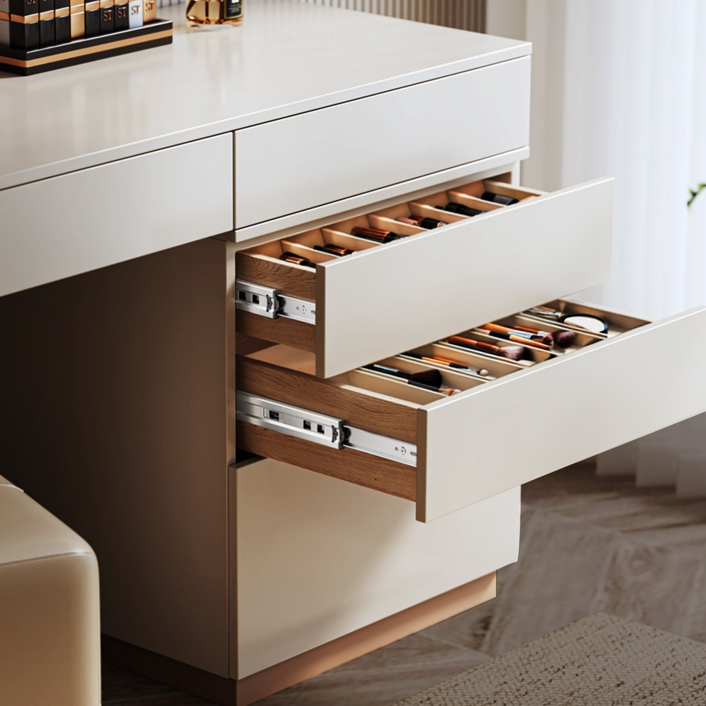 Schubladenschienen, 50,8 cm (20 Zoll), 10 Paar Vollauszugsschienen mit Kugellager, Tragkraft 45 kg (100 lb), robuste seitliche Montageschienen für Kommodenschubladen, Schubladenschienen für die Küchenreparatur (DIY-Austausch)