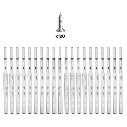 Schubladenschienen, 50,8 cm (20 Zoll), 10 Paar Vollauszugsschienen mit Kugellager, Tragkraft 45 kg (100 lb), robuste seitliche Montageschienen für Kommodenschubladen, Schubladenschienen für die Küchenreparatur (DIY-Austausch)