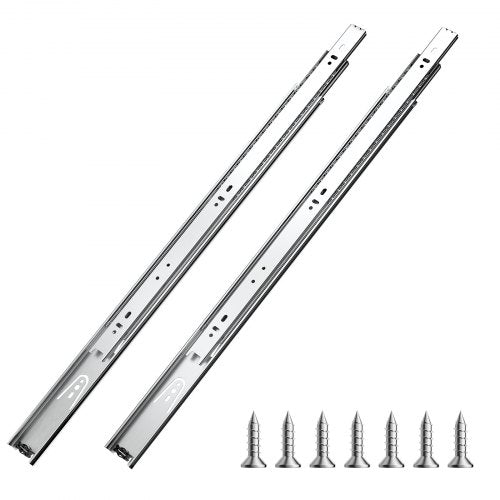 Schubladenschienen, 56 cm (22 Zoll), 10 Paar Vollauszugsschienen mit Kugellager, Tragkraft 45 kg (100 lb), robuste seitliche Montageschienen für Kommodenschubladen, Schubladenschienen für die Küchenmontage (DIY-Austausch)