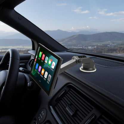 Kabelloses Autoradio, tragbarer 228,6-mm-HD-Touchscreen mit Apple CarPlay und Android Auto, CarPlay-Bildschirm mit Front- und Rückfahrkamera, Sprachsteuerung, MirrorLink, Bluetooth, GPS-Navigation