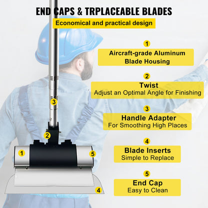 Spachtelmesser-Kombination für Trockenbauwände (25,4/40,6/61 cm) mit Griff