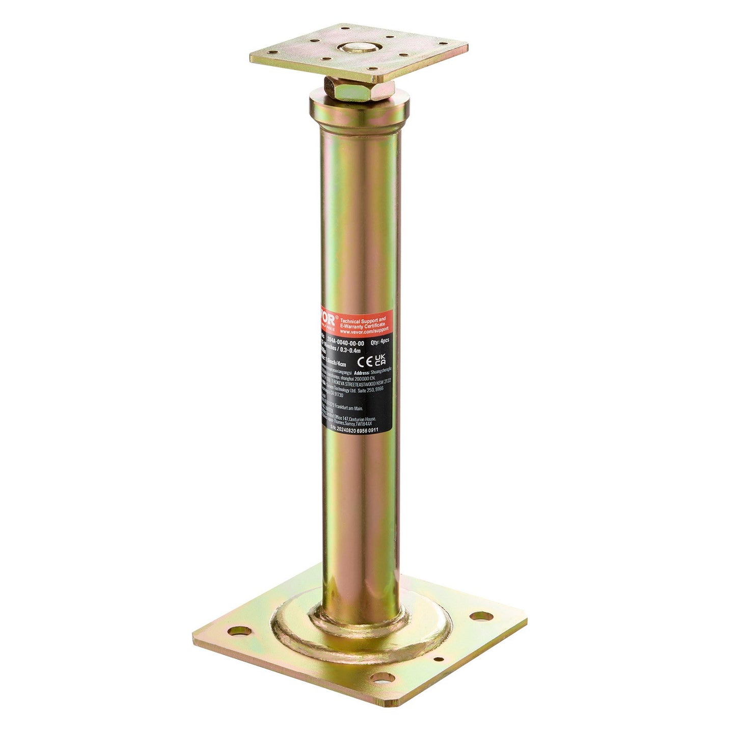 4PCS Adjustable Floor Jack Post House Floor Leveling Lift 29.5 cm-40.6 cm Height