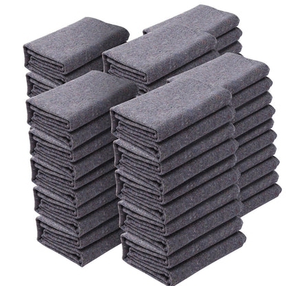Moving Blankets, 182.9 x 137.2 cm, 9.5 kg/dz Weight, 24 Packs, Professional Recycled Cotton Packing Blanket, Large Heavy Duty Shipping Mover Pads Perfect for Protecting Furniture, Floors, Appliances