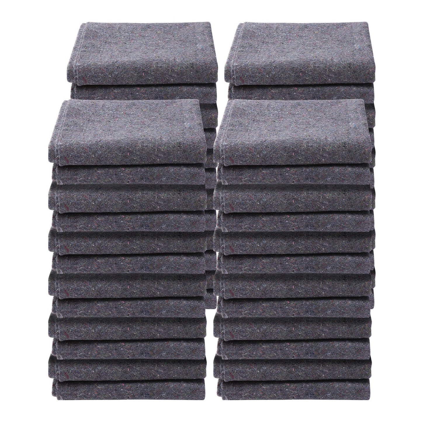 Moving Blankets, 182.9 x 137.2 cm, 9.5 kg/dz Weight, 24 Packs, Professional Recycled Cotton Packing Blanket, Large Heavy Duty Shipping Mover Pads Perfect for Protecting Furniture, Floors, Appliances