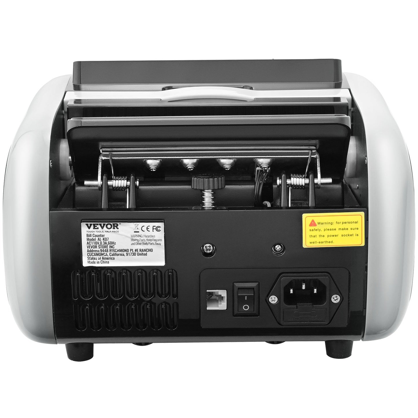 Money Counter Machine, Bill Counter with UV, MG, IR and DD Counterfeit Detection, USD & EUR Cash Counting Machine with Large LCD & External Display for Small Business