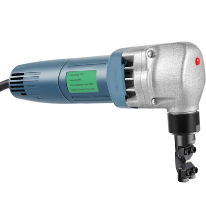 Elektrischer Metallknüppel 380 W, 1800 U/min Hochgeschwindigkeitsrotor, 220 V, inkl. Ersatzklingen und Aufbewahrungskoffer. Geeignet zum Schneiden von Edelstahl, Aluminium und Kunststoff.