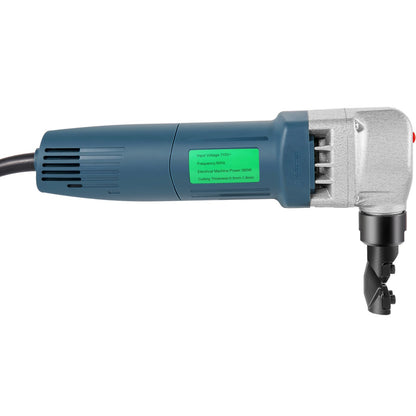 Elektrischer Metallknüppel 380 W, 1800 U/min Hochgeschwindigkeitsrotor, 220 V, inkl. Ersatzklingen und Aufbewahrungskoffer. Geeignet zum Schneiden von Edelstahl, Aluminium und Kunststoff.