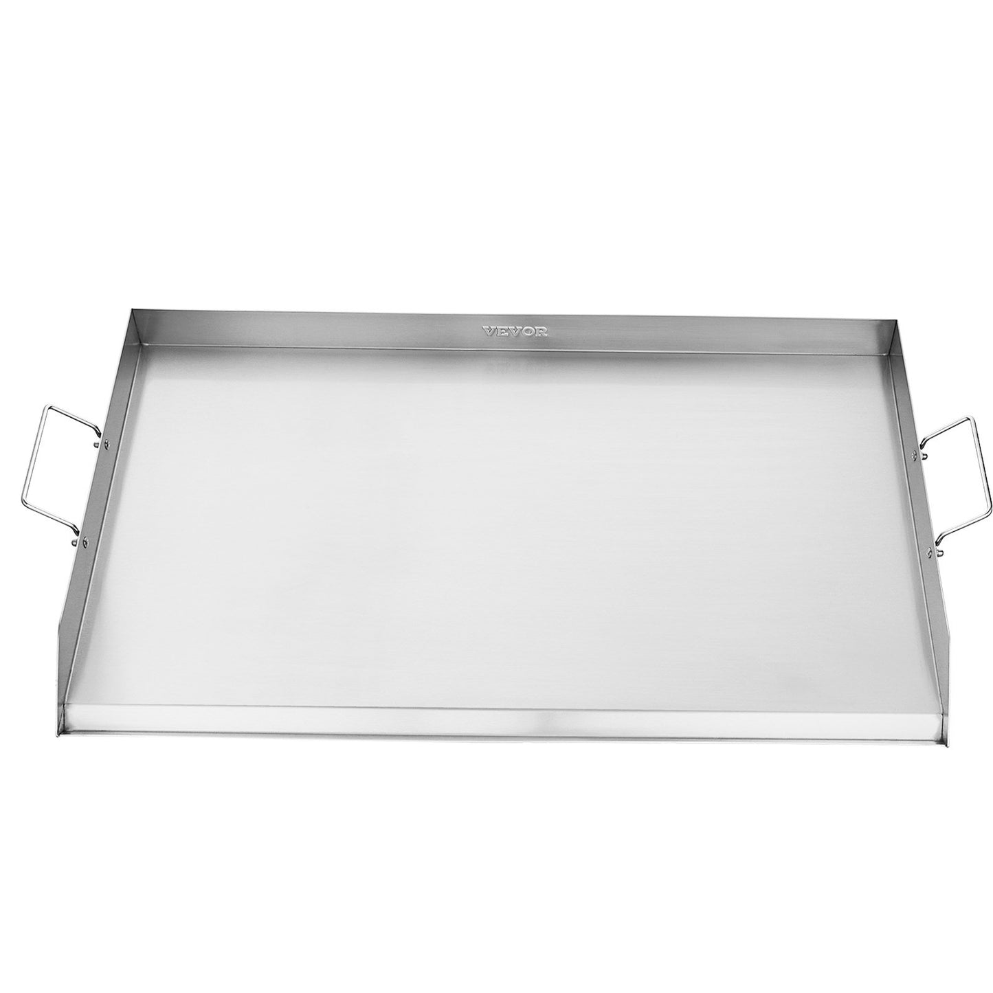 Edelstahl-Grillplatte, 91 x 56 cm (36 x 22 Zoll), universelle flache rechteckige Platte, Gasgrill-Grillplatte für BBQ-Grill, Teppanyaki, tragbares Familienkochgeschirr mit Griff, für Camping, Grillpartys