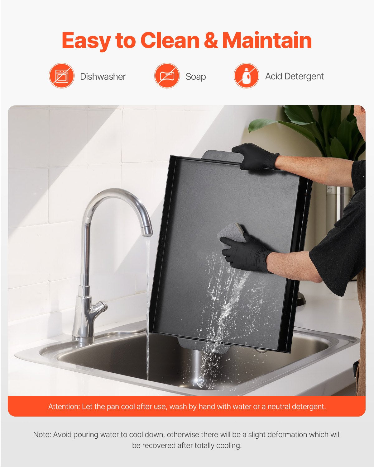 Grillplatte aus Kohlenstoffstahl, 56 x 41 cm (22 x 16 Zoll), universelle, flache, rechteckige Platte, Gasgrillplatte für BBQ, Teppanyaki, tragbares Familienkochgeschirr, für Camping, Grillpartys, Schwarz