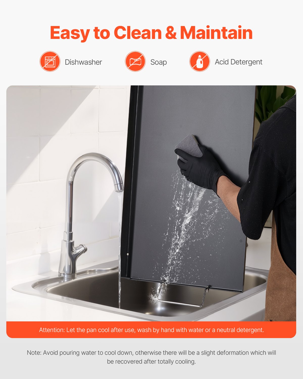 Grillplatte aus Kohlenstoffstahl, 61 x 41 cm (24 x 16 Zoll), universelle, flache, rechteckige Platte, Gasgrillplatte für BBQ-Grill, Teppanyaki, tragbares Familienkochgeschirr mit Griff, für Camping, Grillpartys