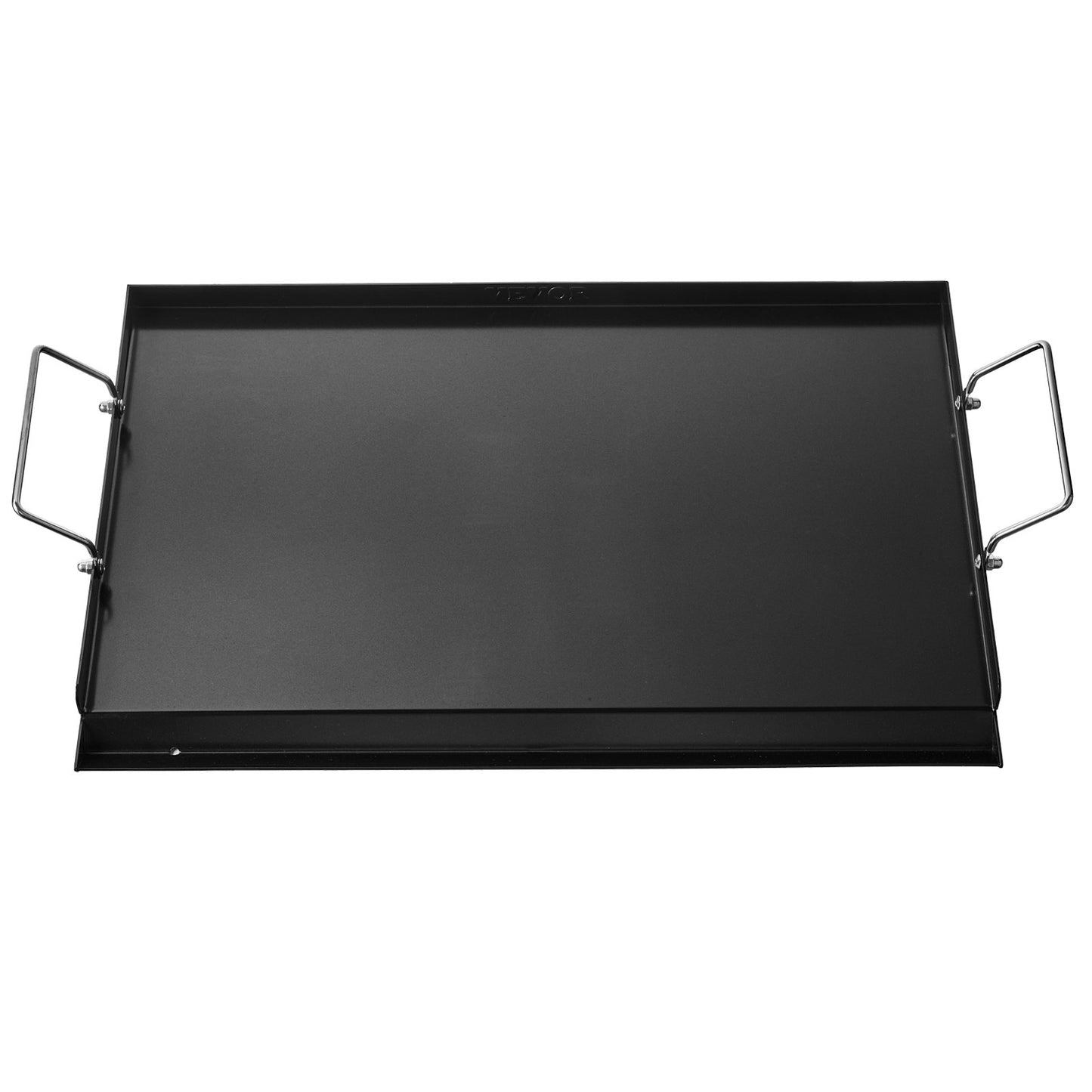 Grillplatte aus Kohlenstoffstahl, 61 x 41 cm (24 x 16 Zoll), universelle, flache, rechteckige Platte, Gasgrillplatte für BBQ-Grill, Teppanyaki, tragbares Familienkochgeschirr mit Griff, für Camping, Grillpartys