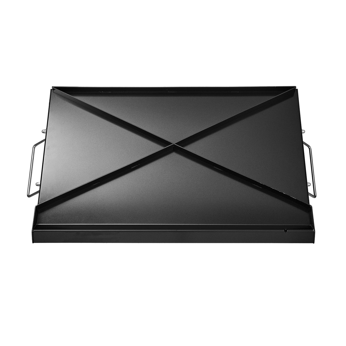Grillplatte aus Kohlenstoffstahl, 61 x 41 cm (24 x 16 Zoll), universelle, flache, rechteckige Platte, Gasgrillplatte für BBQ-Grill, Teppanyaki, tragbares Familienkochgeschirr mit Griff, für Camping, Grillpartys