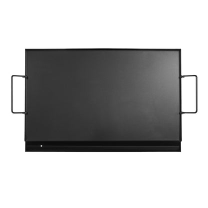 Grillplatte aus Kohlenstoffstahl, 61 x 41 cm (24 x 16 Zoll), universelle, flache, rechteckige Platte, Gasgrillplatte für BBQ-Grill, Teppanyaki, tragbares Familienkochgeschirr mit Griff, für Camping, Grillpartys