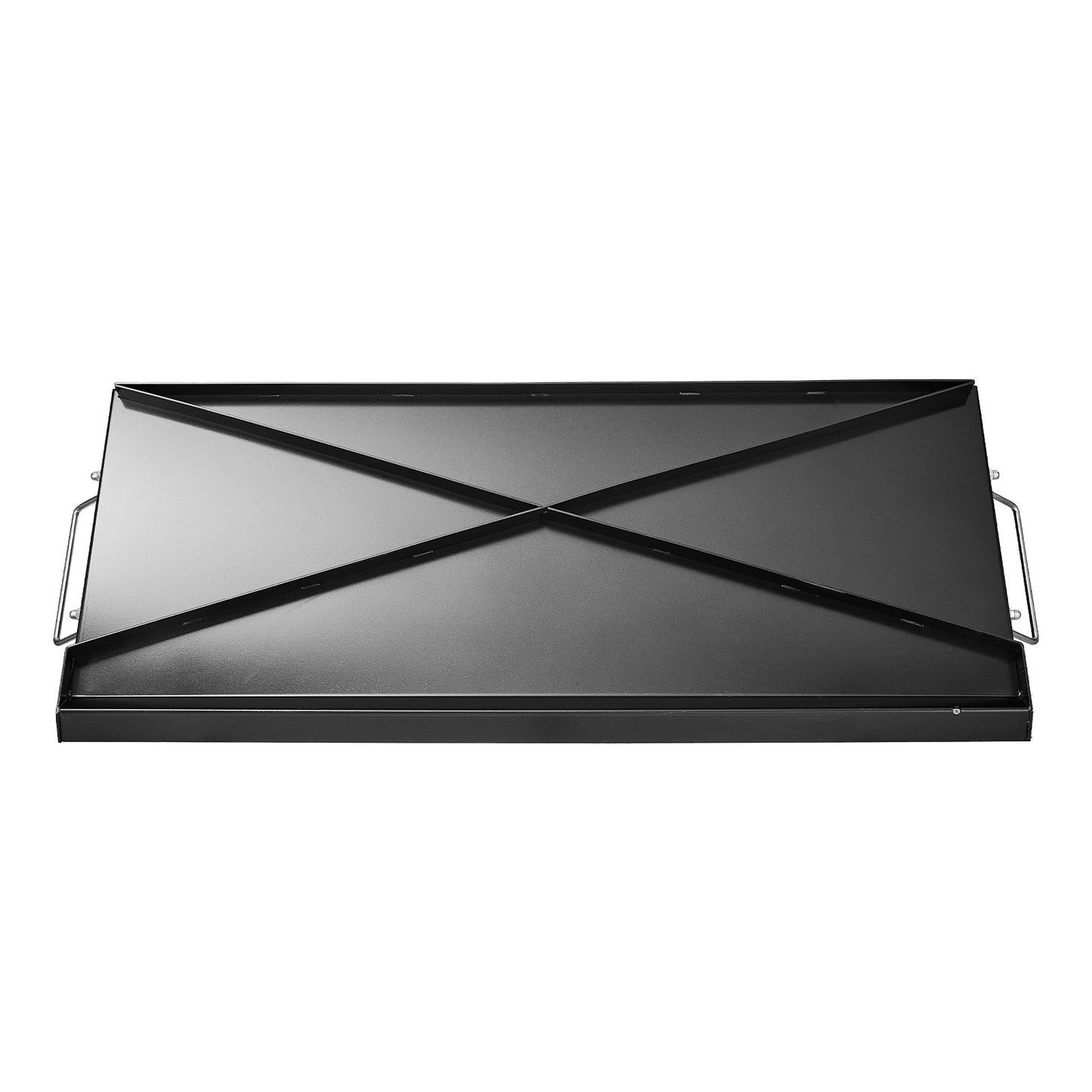 Grillplatte aus Kohlenstoffstahl, 81 x 36 cm (32 x 14 Zoll), universelle, flache, rechteckige Platte, Gasgrillplatte für BBQ-Grill, Teppanyaki, tragbares Familienkochgeschirr mit Griff, für Camping, Grillpartys