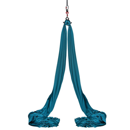 Aerial Silk & Yoga Swing, 8.7 Yards, Aerial Yoga Hammock Kit with 100gsm Nylon Fabric, Full Rigging Hardware & Easy Set-up Guide, Antigravity Flying for All Levels Fitness Bodybuilding, Green