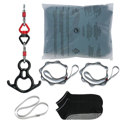 Aerial Silk & Yoga Swing, 8.7 Yards, Aerial Yoga Hammock Kit with 100gsm Nylon Fabric, Full Rigging Hardware & Easy Set-up Guide, Antigravity Flying for All Levels Fitness Bodybuilding, Green