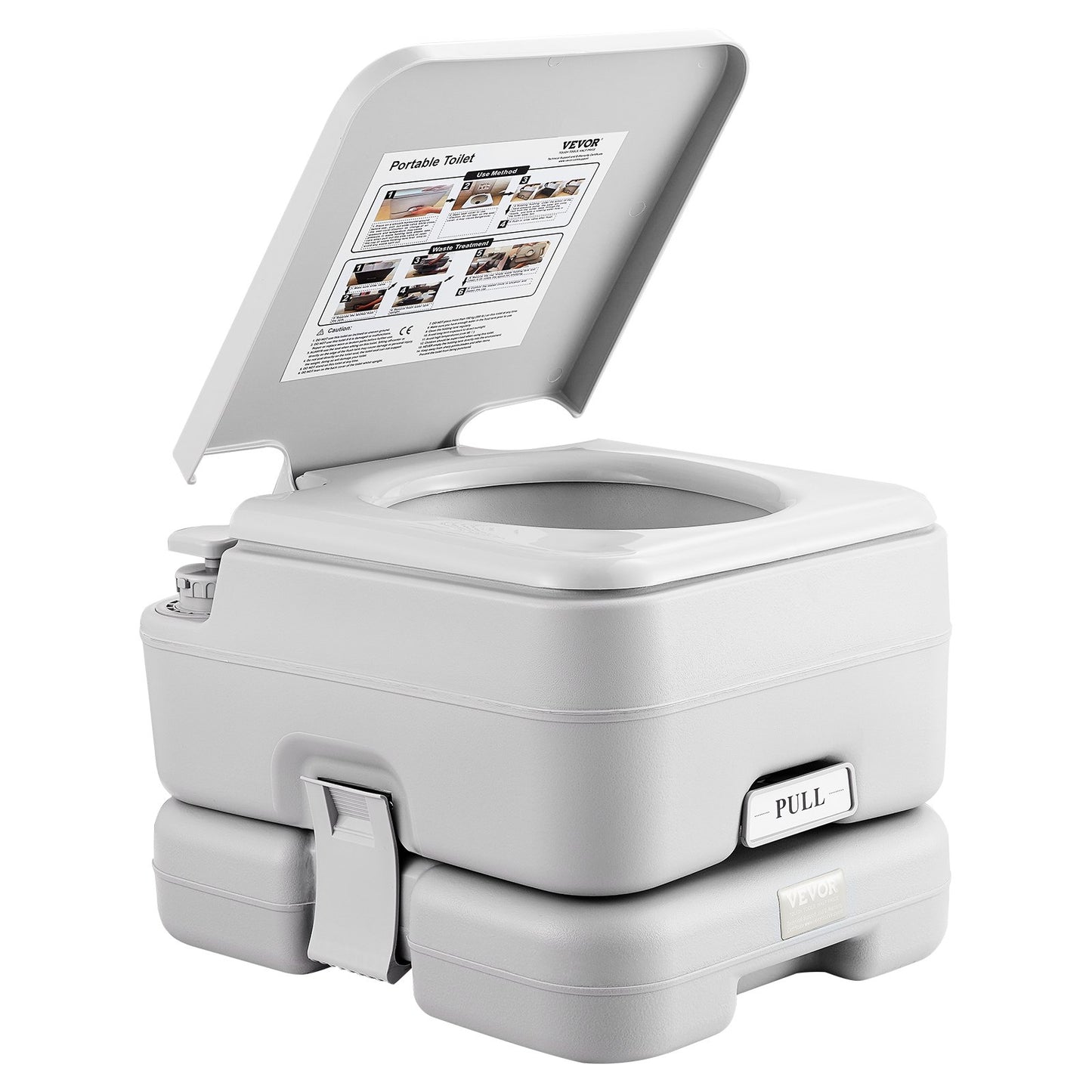 Portable Toilet for Camping with Carry Bag, RV Toilet with 3.2 Gal Waste Tank, Push-Button Pressurized Flush Commode, Leak-proof and Odourless Travel Toilet for Adults Kids Camping Car