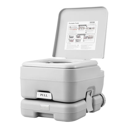 Portable Toilet for Camping with Carry Bag, RV Toilet with 3.2 Gal Waste Tank, Push-Button Pressurized Flush Commode, Leak-proof and Odourless Travel Toilet for Adults Kids Camping Car