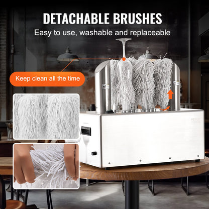 Weinglaspoliermaschine, 8-Bürsten-Glaspoliermaschine, 660 Tassen/Stunde, elektrische Gewerbe-Glaspoliermaschine für Champagnergläser, Biergläser, Krüge, ideal für Bars, Restaurants und Küchen