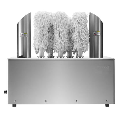 Weinglaspoliermaschine, 8-Bürsten-Glaspoliermaschine, 660 Tassen/Stunde, elektrische Gewerbe-Glaspoliermaschine für Champagnergläser, Biergläser, Krüge, ideal für Bars, Restaurants und Küchen