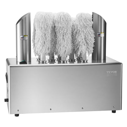 Weinglaspoliermaschine, 8-Bürsten-Glaspoliermaschine, 660 Tassen/Stunde, elektrische Gewerbe-Glaspoliermaschine für Champagnergläser, Biergläser, Krüge, ideal für Bars, Restaurants und Küchen