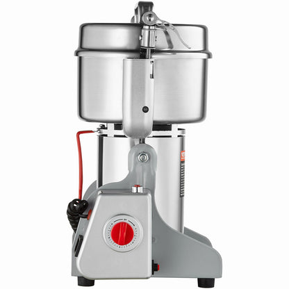 Elektrische Getreidemühle (1000 g), Hochgeschwindigkeits-Gewürzmühle (3000 W), Pulverisiermaschine aus Edelstahl für trockene Körner, Gewürze, Getreide, Kaffee, Mais, Pfeffer, Schwenkmechanismus