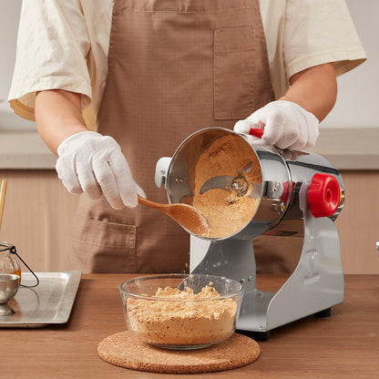 Elektrische Getreidemühle (300 g), Hochleistungs-Gewürzmühle (1500 W), Pulverisiermaschine aus Edelstahl für trockene Körner, Gewürze, Getreide, Kaffee, Mais, Pfeffer, Schwenkmechanismus