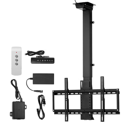 Motorized Ceiling TV Mount, TV Wall Mount for 32 to 55 Inch TV, Electric Adjustable Ceiling TV Mount, Motorized Flip Down TV Mount Bracket with Max VESA 24 x 16 in, Fits TVs Up to 120 lbs