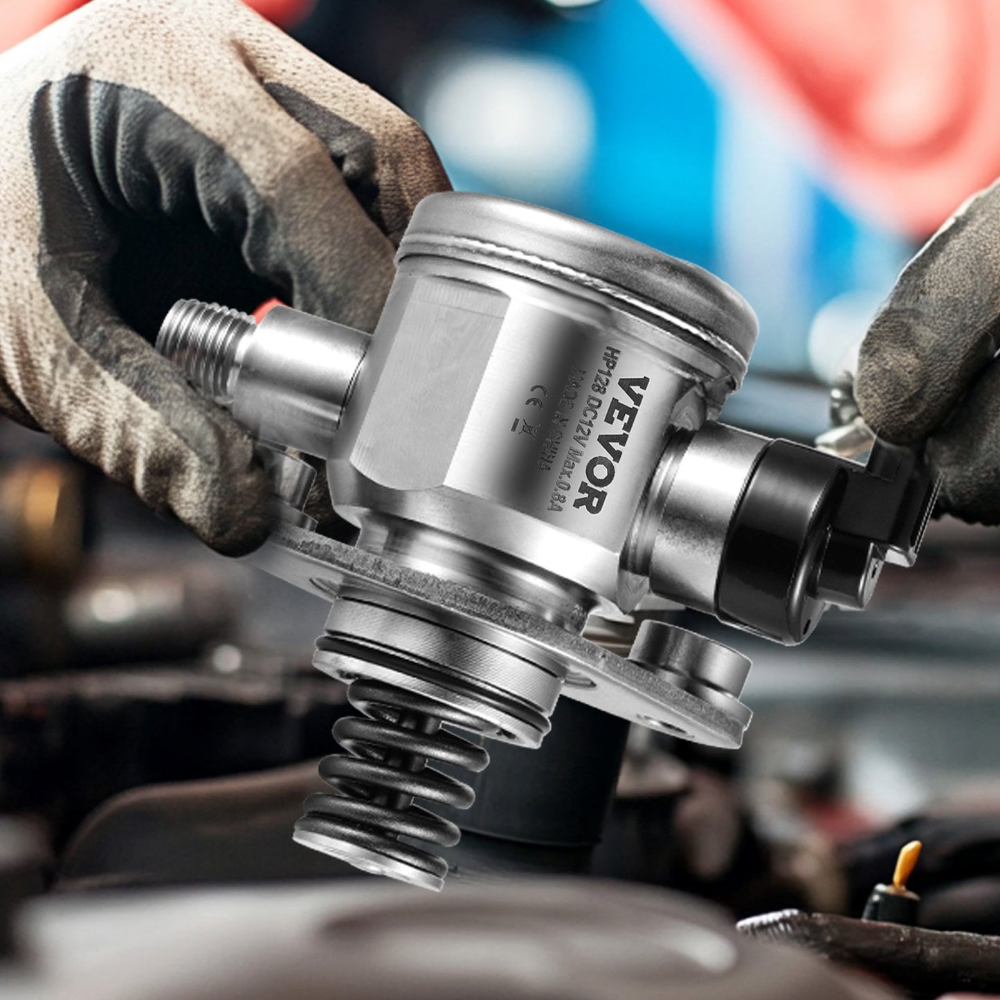 Hochdruck-Kraftstoffpumpe mit Dichtung und Schrauben, kompatibel mit Buick LaCrosse, Regal, Verano, Chevrolet Captiva Sport, Equinox, Impala, Malibu, GMC Terrain 2010–2017 L4 2,4L, Edelstahl