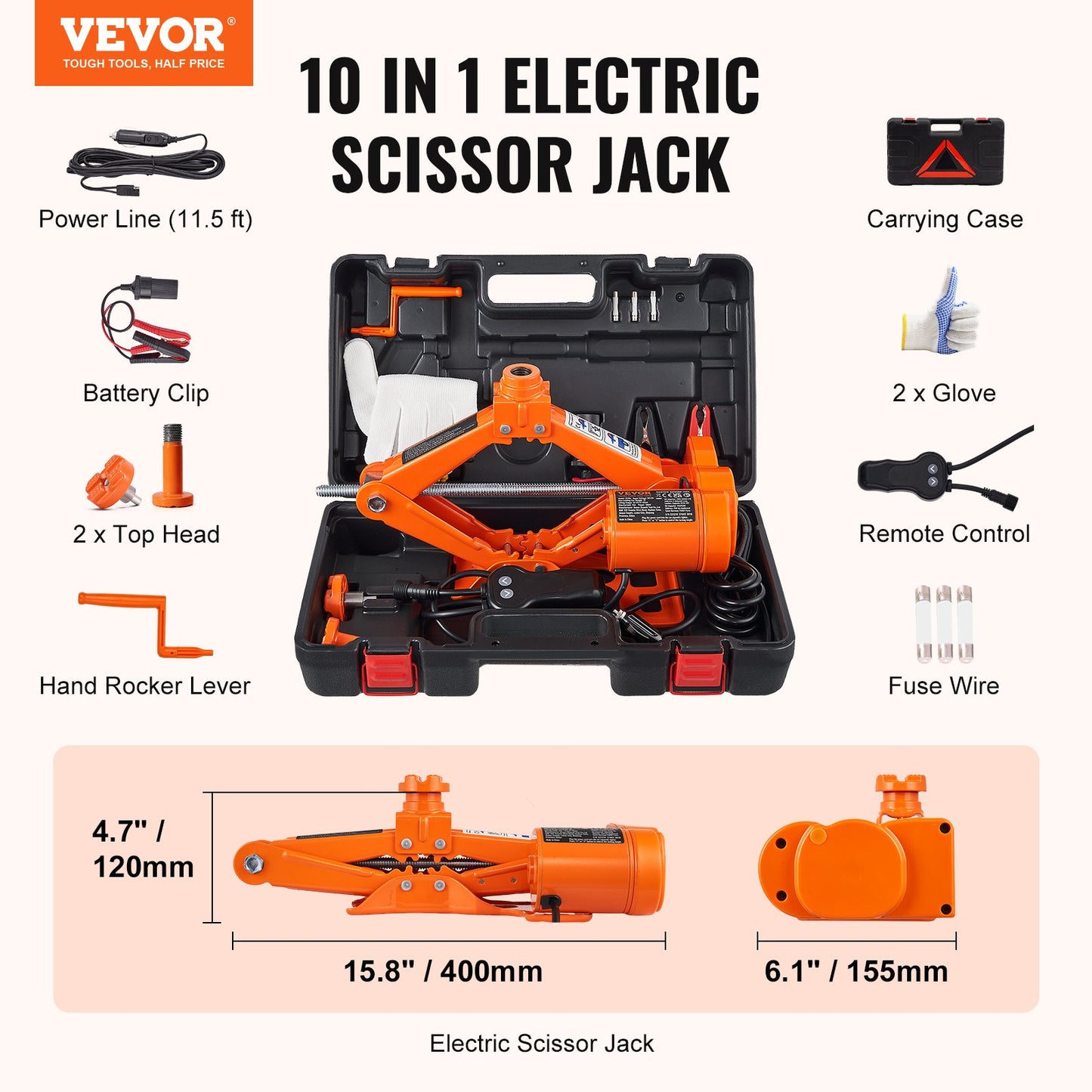 Electric Car Jack Floor Jack 3 Ton Electric Scissor Jack Car Repair Tool