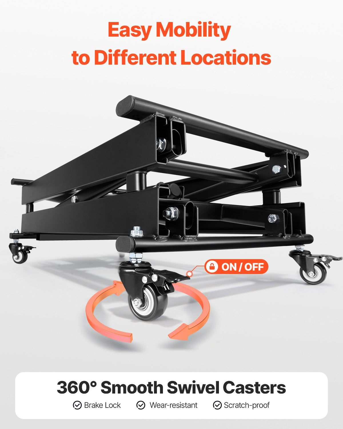 Elektrischer Hubtisch, 150 kg Tragkraft, einseitiger Scherenhubtisch, 20–70 cm höhenverstellbare Hubplattform, Couchtisch-Hubtisch mit 4 Rollen, für Materialtransport und -handhabung, Schwarz