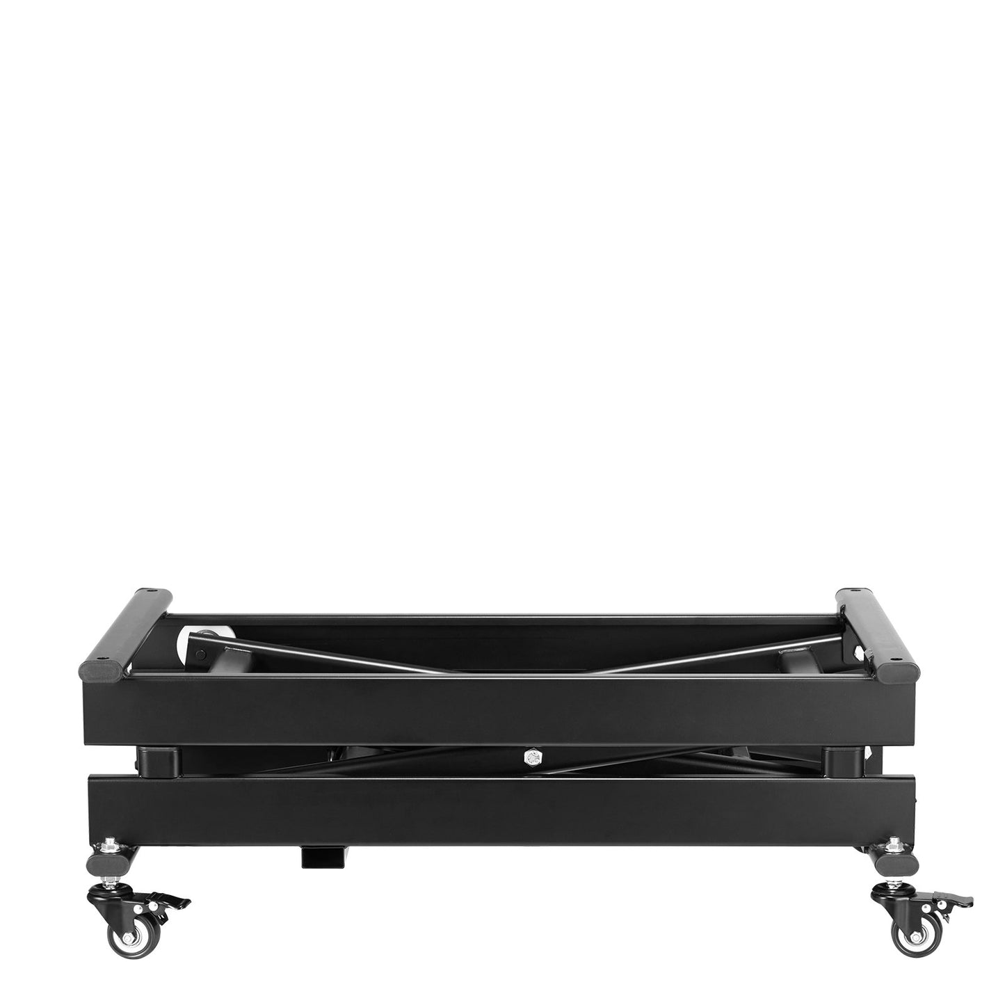 Elektrischer Hubtisch, 150 kg Tragkraft, einseitiger Scherenhubtisch, 20–70 cm höhenverstellbare Hubplattform, Couchtisch-Hubtisch mit 4 Rollen, für Materialtransport und -handhabung, Schwarz