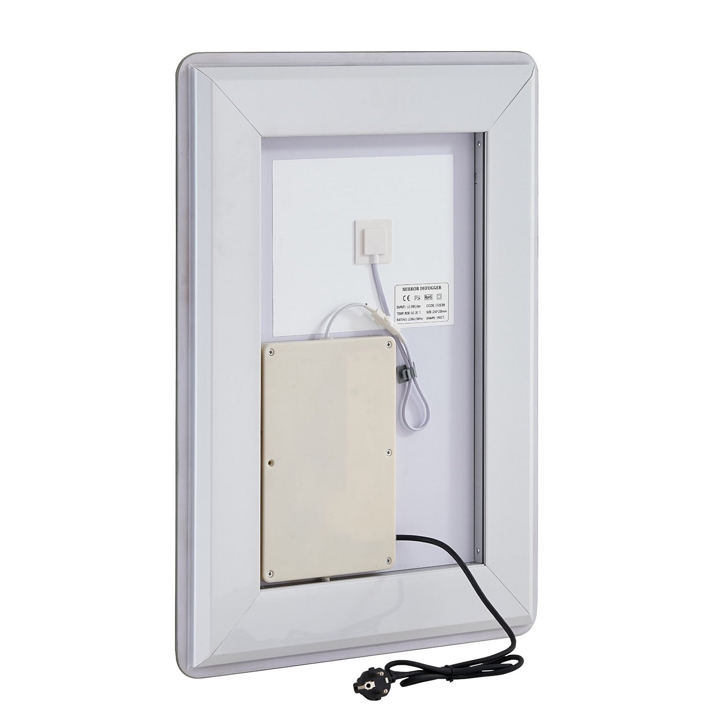 LED Bathroom Mirror, 50 x 70 cm LED Bathroom Vanity Mirror with Frontlit and Backlit, Anti-Fog Memory Mirror with Lights, Stepless 3 Colors Temperature Dimmable Bathroom Mirror, Wall Mounted