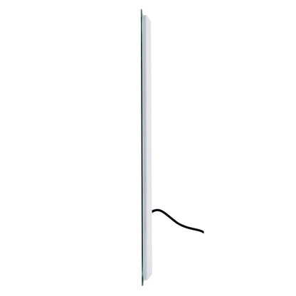 LED Bathroom Mirror, 50 x 70 cm LED Bathroom Vanity Mirror with Frontlit and Backlit, Anti-Fog Memory Mirror with Lights, Stepless 3 Colors Temperature Dimmable Bathroom Mirror, Wall Mounted