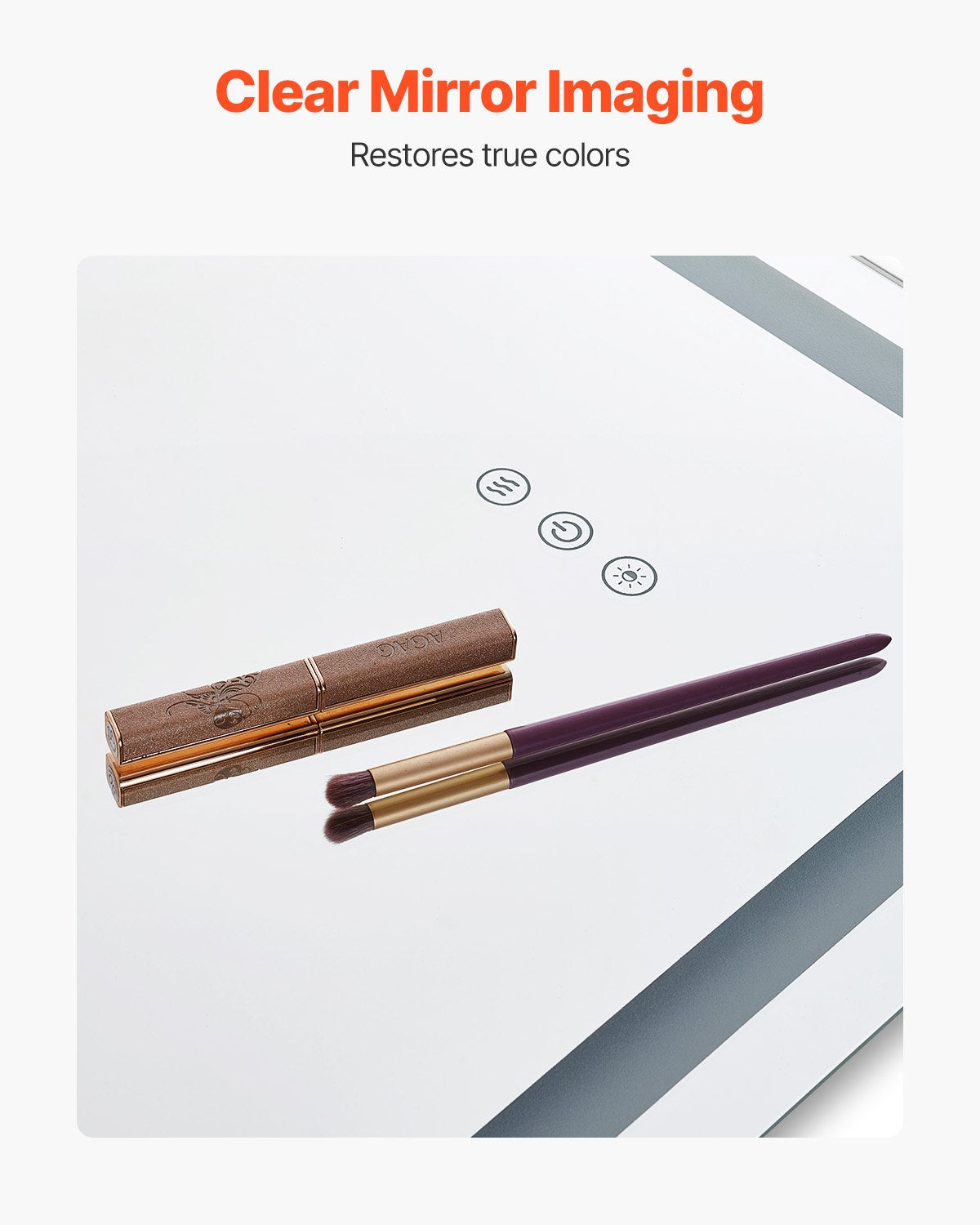 LED Bathroom Mirror, 70 x 100 cm LED Bathroom Vanity Mirror with Frontlit and Backlit, Anti-Fog Memory Mirror with Lights, Stepless 3 Colors Temperature Dimmable Bathroom Mirror, Wall Mounted