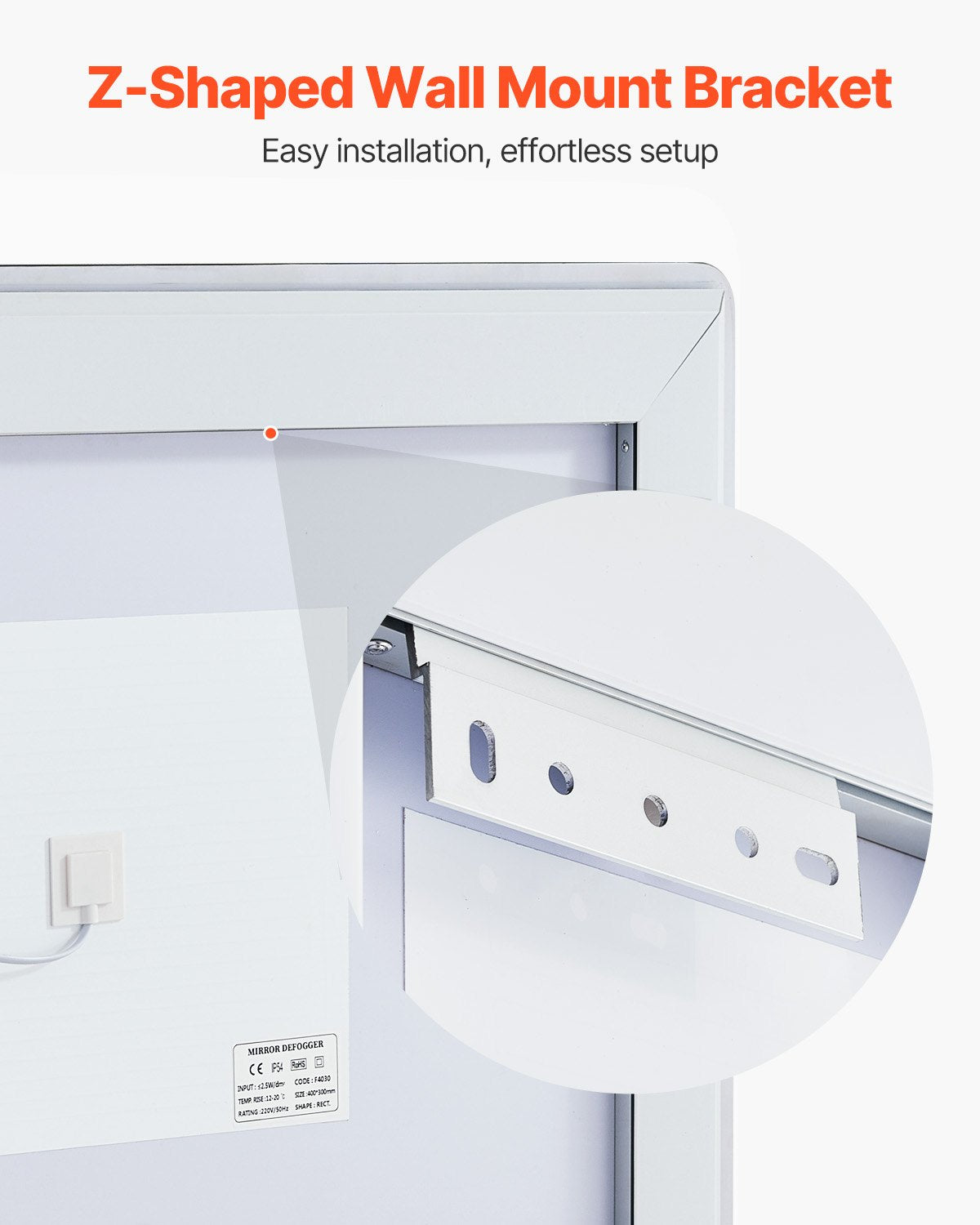 LED Bathroom Mirror, 70 x 100 cm LED Bathroom Vanity Mirror with Frontlit and Backlit, Anti-Fog Memory Mirror with Lights, Stepless 3 Colors Temperature Dimmable Bathroom Mirror, Wall Mounted