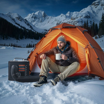 Dieselheizung, 8 kW, 12 V/24 V Gleichstrom, tragbare All-in-One-Diesel-Luftheizung mit Bluetooth-App-Steuerung, Fernbedienung und LCD-Bildschirm, 7-Liter-Kraftstofftank für Lkw, Transporter, Wohnmobile, Camper und Garagen