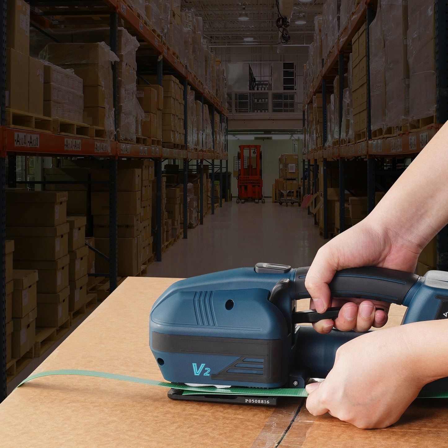 Automatische elektrische Umreifungsmaschine für PP/PET-Bänder 0,9-1,6 cm