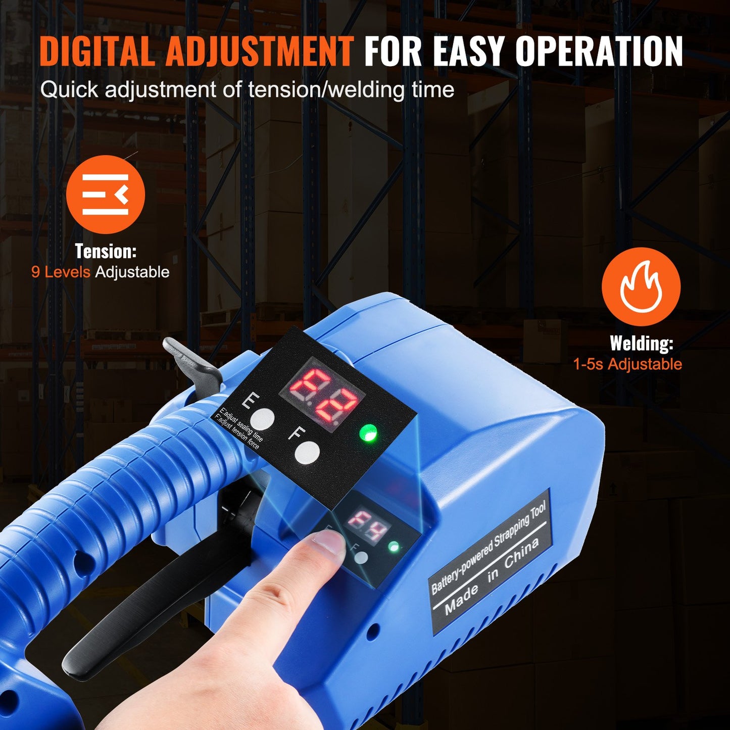 Automatic Electric Strapping Machine Tool for PP/PET 0.9-1.6 cm Straps
