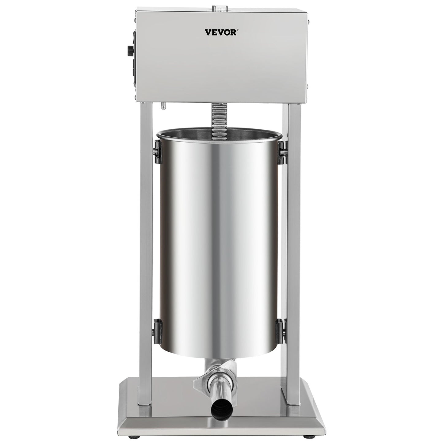 Electric Stuffer, 15L Large Capacity, 260W Vertical Sausage Stuffer with Speed Stepless, 304 Stainless Steel Sausage Machine with 4 Stuffing Tubes, Foot Pedal for Household or Commercial Use