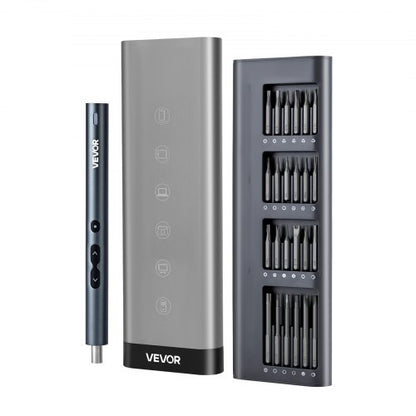 Elektrisches Präzisionsschraubendreher-Set, 48 magnetische Bits, Mini-Elektroschraubendreher mit magnetischer Aufbewahrungsbox, S2-Stahlbits, LED-Licht, USB-C-Ladeanschluss, für die Reparatur von Handys, Laptops und anderen Elektronikgeräten