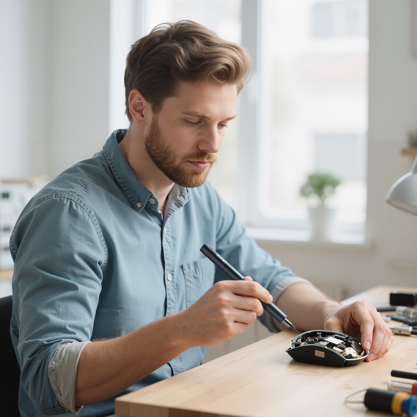Elektrisches Präzisionsschraubendreher-Set, 48 magnetische Bits, Mini-Elektroschraubendreher mit magnetischer Aufbewahrungsbox, S2-Stahlbits, LED-Licht, USB-C-Ladeanschluss, für die Reparatur von Handys, Laptops und anderen Elektronikgeräten