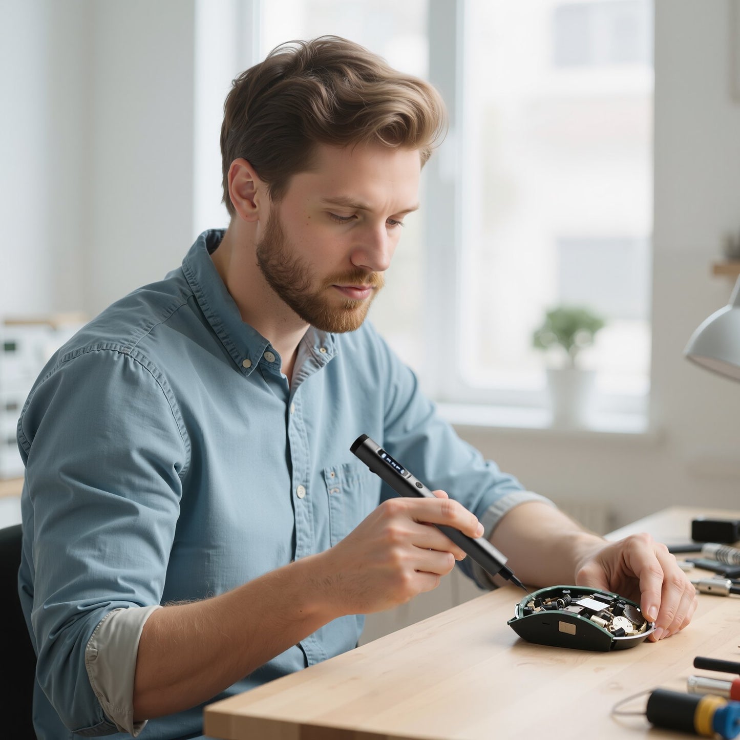 Elektrisches Präzisionsschraubendreher-Set, 52 magnetische Bits, Mini-Elektroschraubendreher mit magnetischer Aufbewahrungsbox, S2-Stahlbits, LED-Licht, USB-C-Ladeanschluss, für die Reparatur von Handys, Laptops und anderen Elektronikgeräten