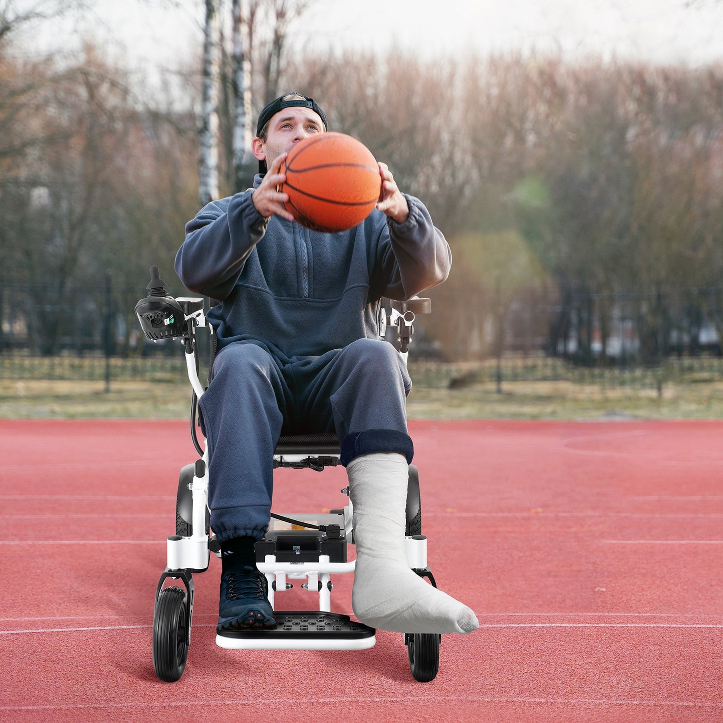 Intelligent Foldable Electric Wheelchair Motorized Power Chair 300 lbs/136 kg