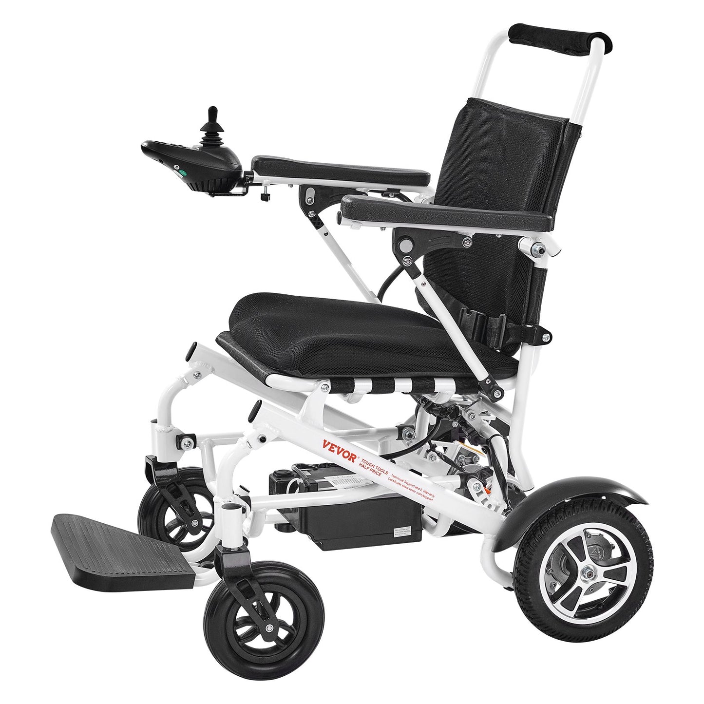Electric Wheelchair for Adults, 136kg Capacity, Foldable & Lightweight Motorized Wheelchair, 21km Long Travel Range, All-Terrain Powered Chair, Portable 53cm Seat for Seniors & Disabled