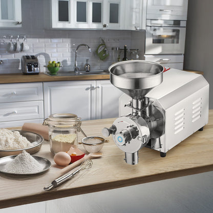 Gewerbliche Sojabohnenmühle, Gewürzmühle 2200 W, Maismühle 50 kg/h, Edelstahl, Industrielle Mehlmühle für Pfeffer, Sojabohnen, Erdnüsse, Maiskörner