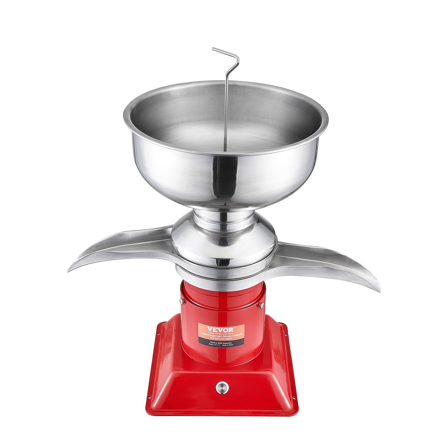 Zentrifugal-Rahmseparator, elektrischer Rahmseparator aus Edelstahl 304, 100 l/h Leistung, 10.500 U/min, geeignet für Ziegenmilch, 30 W Leistung, Kuhmilch-Rahmseparator, Milchabschäumer mit 5-Liter-Auffangbehälter, 100–240 V