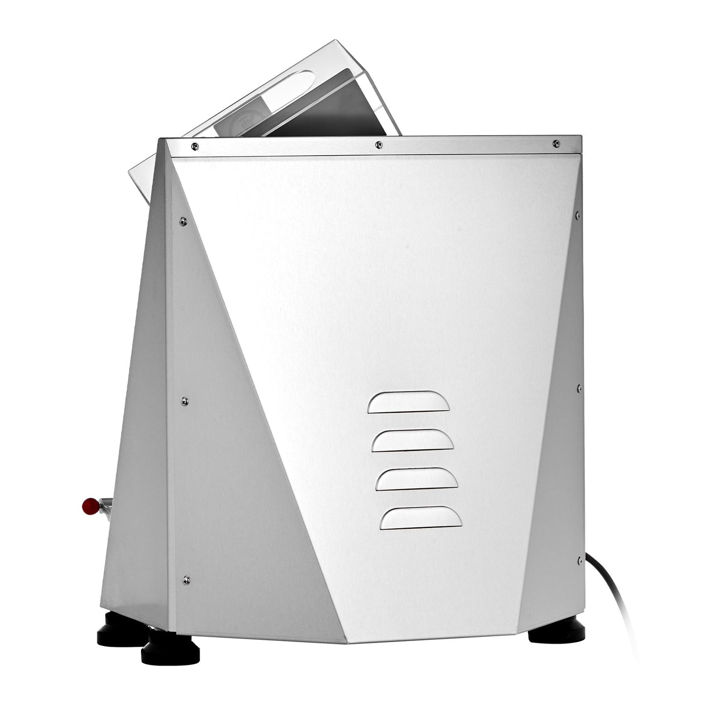 Pizzateig-Ausrollmaschine, 3-14 Zoll automatische Pizzapresse aus Edelstahl, gewerbliche elektrische 370-W-Nudelmaschine, 260 Stück pro Stunde, einstellbare Dicke, mit Teigpressdeckel