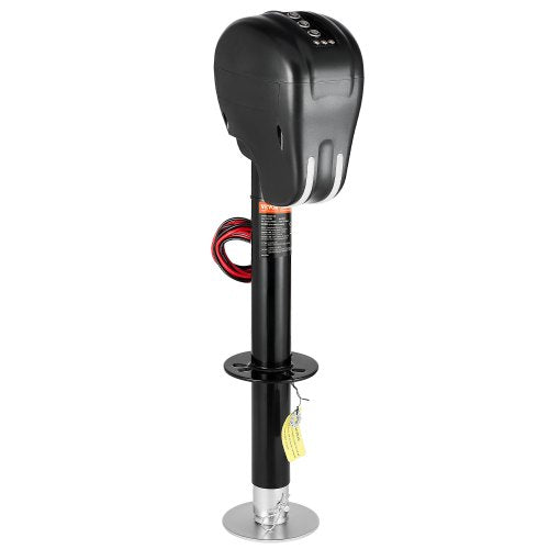 Elektrische Anhängerstütze, 3500 lbs (ca. 1588 kg), robuste elektrische Stütze für Wohnmobile mit 2-Wege-Stecker, Memory-Funktion, Kurbel und wetterfester Abdeckung, Hubhöhe 9,5"-26,3" (ca. 24-67 cm), für Anhänger und Wohnmobile